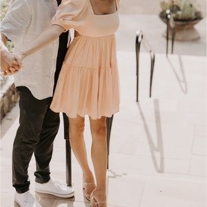 Petal & Pup Brianna Tie Back Mini Dress - Orange S